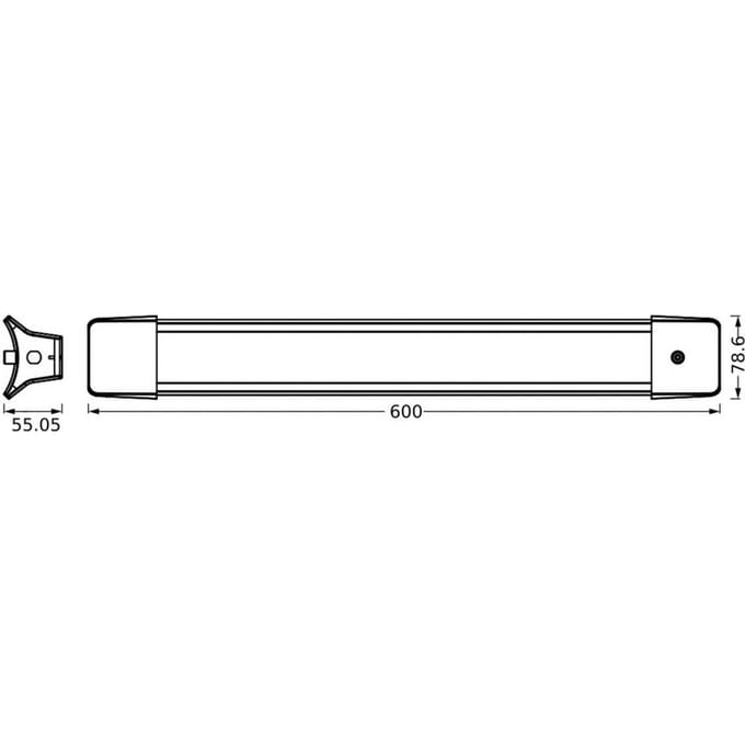OSRAM LED kantoor hanglamp OFFICE LINE, lengte 60 cm, wit schakelaar