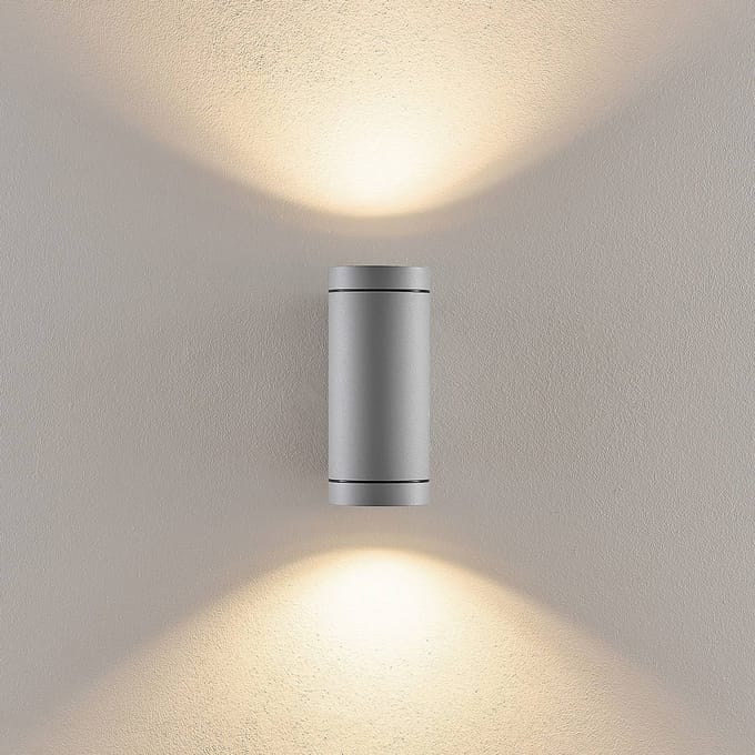 Deko-Light Buitenwandlamp ShoreLine Pro Round up/down, lichtgrijs, GU10