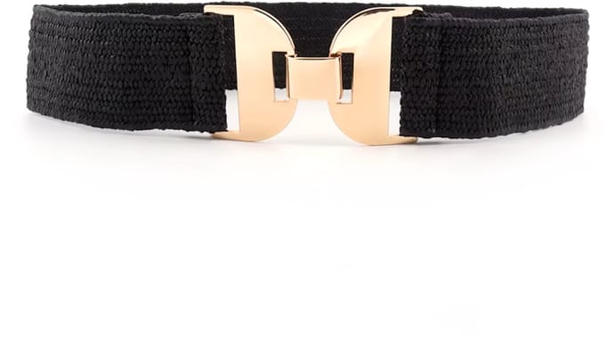 Elastische Riem - Boho Gold Zwart | Polyester / Elastaan | Tailleriem | Fashion Favorite