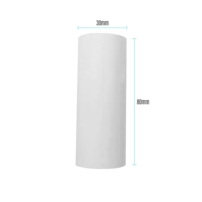 Thermische papierrollen 80x30mm kassabonpapier kassapapierrollen voor supermarkt POS kassabonprinter, 6 rollen 6 Rolls wit