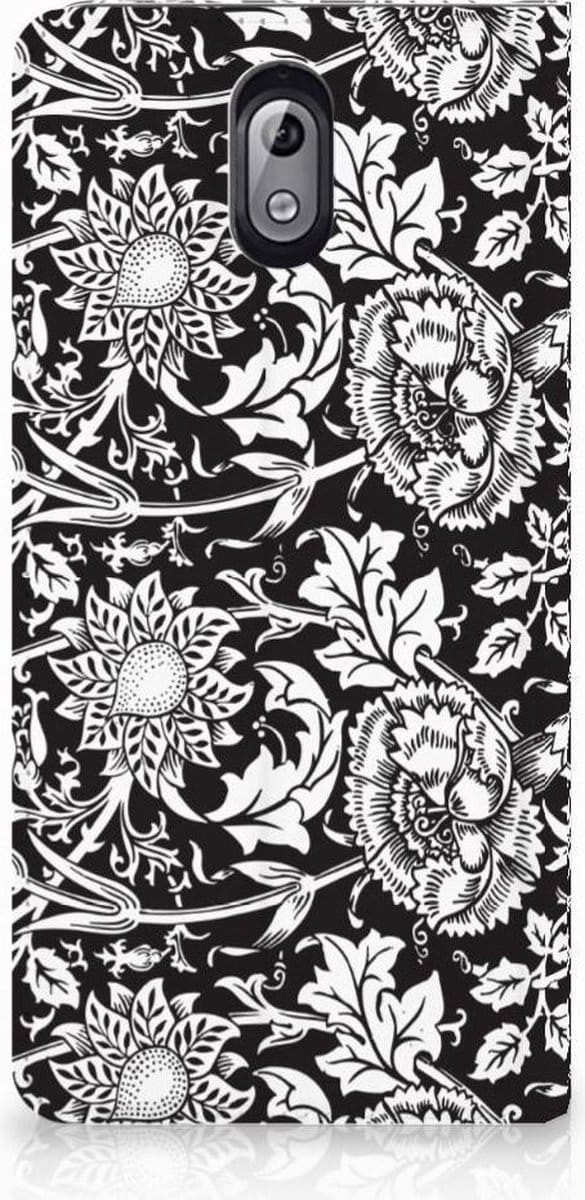 Nokia 3.1 (2018) Smart Cover Black Flowers