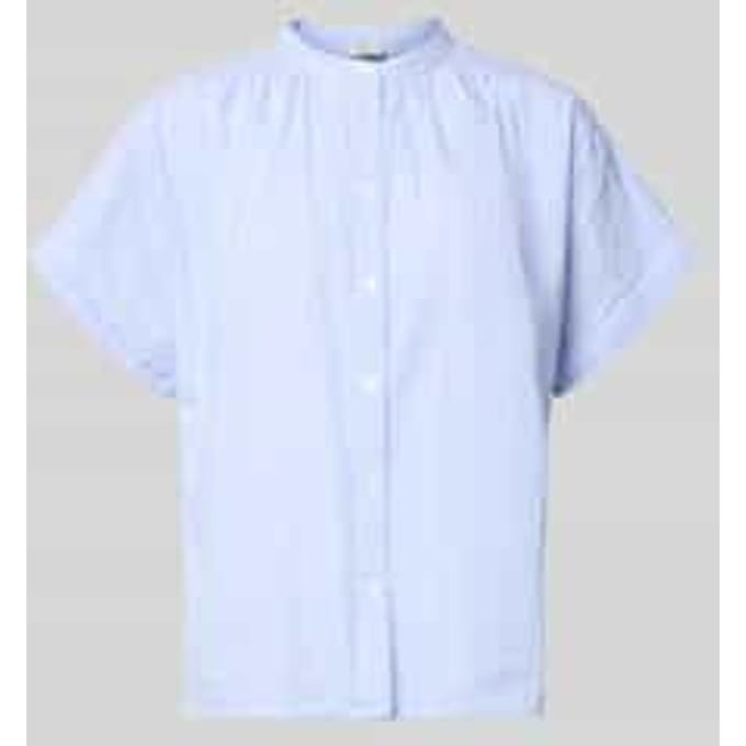 regular fit blouse met opstaande kraag