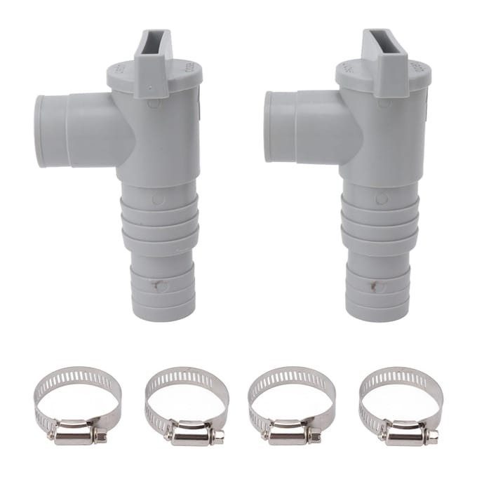 Zwembad Afsluitkraan PVC Eenvoudige Installatie Zwembad Plunjerkleppen Vervanging voor 32mm Slang Verbinding gray