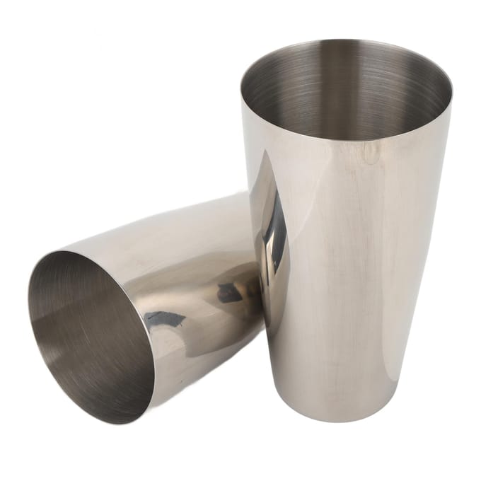 2 Stuks 500 800ml Beker Kit Cocktailshaker SUS304 Glanzend Vaatwasserbestendig Barshaker Drankmixer L beige