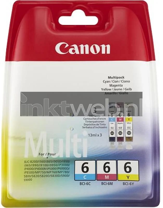 Canon BCI-6 - Inktcartridges / Cyaan / Magenta / Geel
