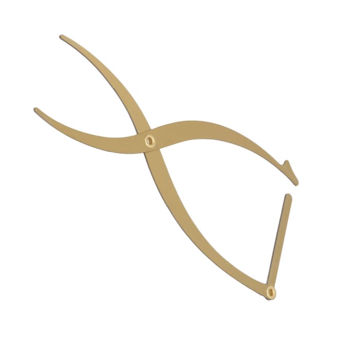 Wenkbrauwsjabloon Microblading Liniaal Roestvrij Staal 3-Punts Positionering Gulden Snede Symmetrisch goud