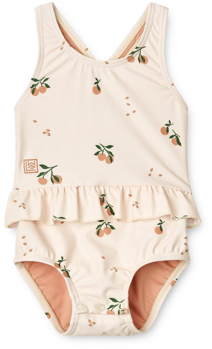 Liewood Amina Baby Printed Swimsuit Peach / Sea shell maat 74