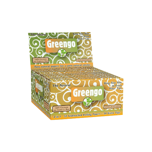 Greengo Unbleached King Size Slim 2 in 1   24 stuks