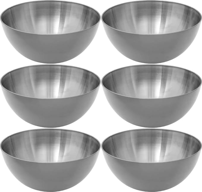 Secret de Gourmet - Slakommetjes/Schaaltjes - Set 6x - RVS - D19 cm