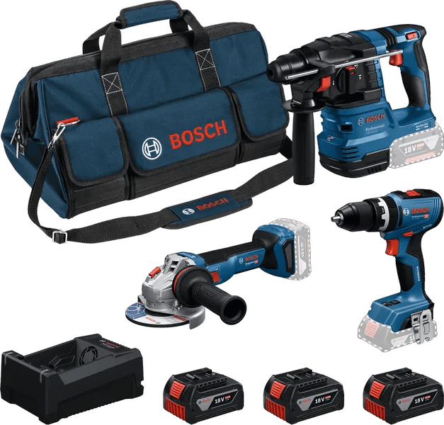 Bosch Professional – GSB 18V-65 – 3‑delige 18V set – 3x5.0Ah