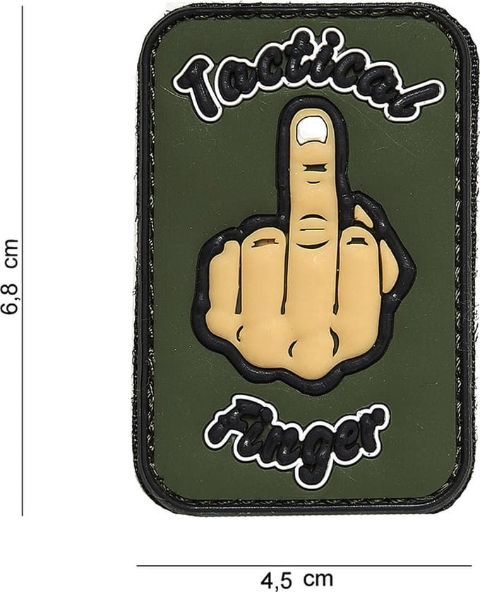 101 Inc Embleem 3D Pvc Tactical Finger Groen  11155