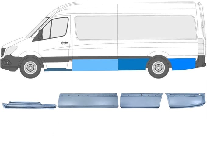 Reparatiepaneel set voor Mercedes Sprinter 2006-2018 / Links