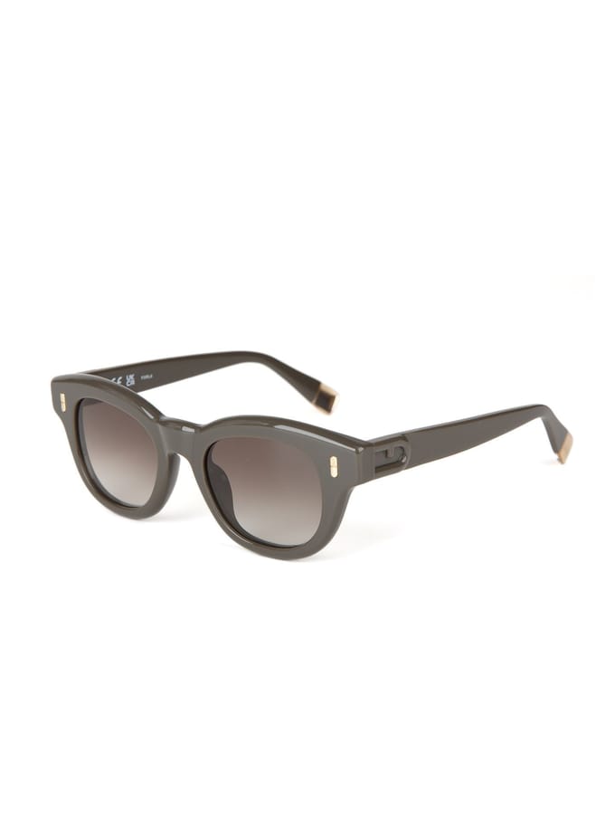 Furla Zonnebril Glanzend Khaki Groen