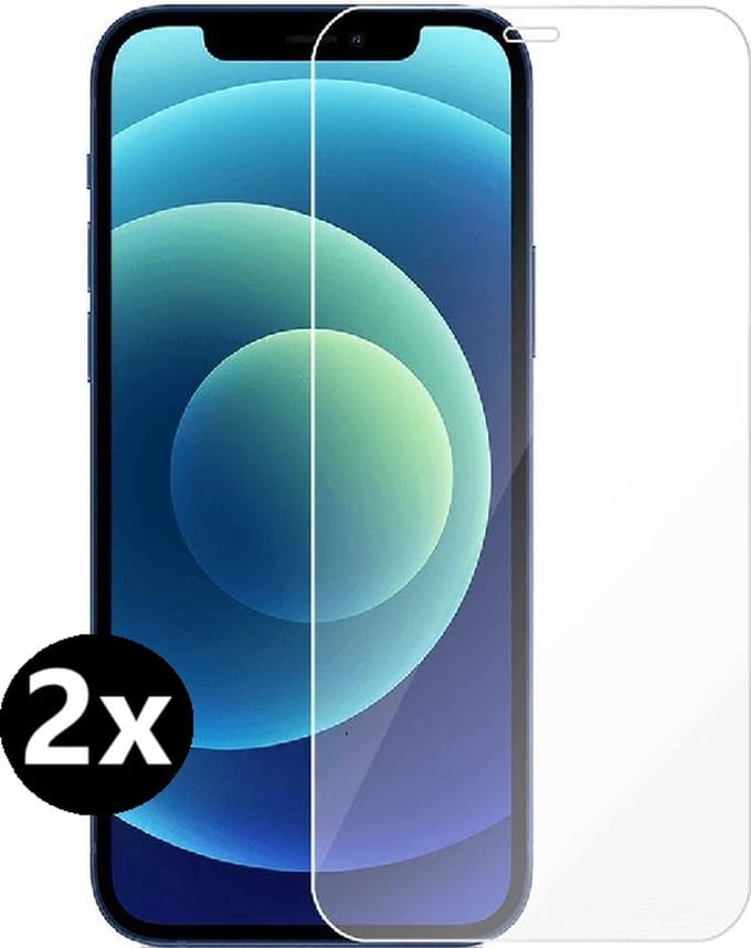 Screenprotector iPhone 14 / 14 Pro – 2-Pack – Gehard Glas 9H – Bubbelvrij – Case Friendly