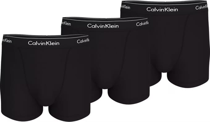 Calvin Klein Icon Cotton Stretch Trunks (3-pack) - heren boxers normale lengte - zwart