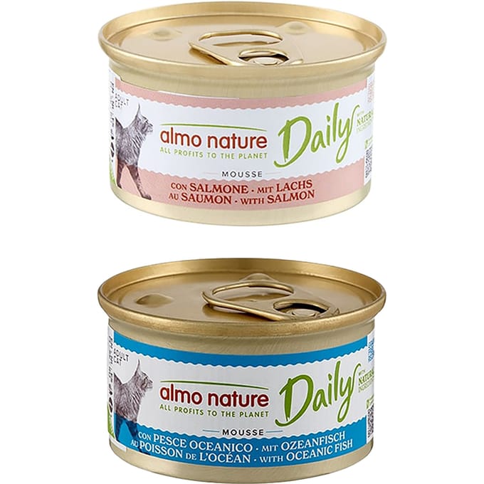 24x85g Mousse met Oceaanvis Almo Nature Daily Menu Kattenvoer