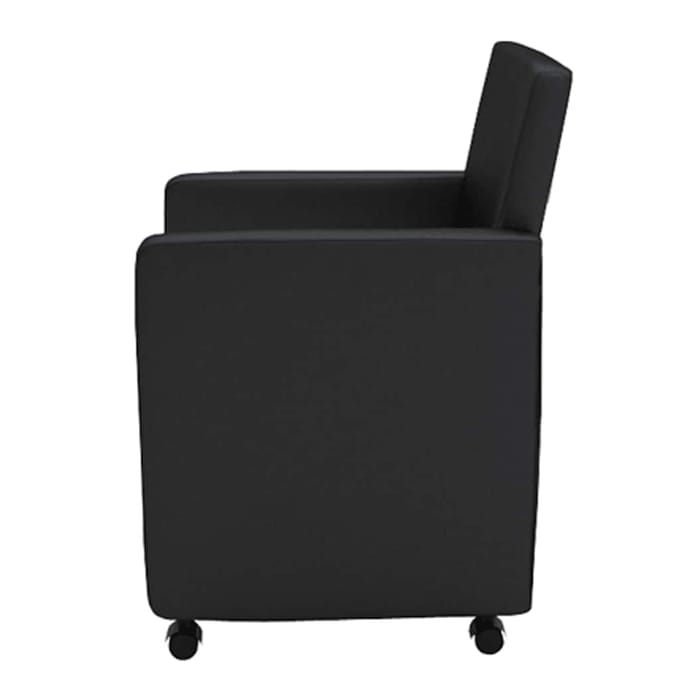vidaXL - Eetkamerstoelen - 4 - st - kunstleer - zwart