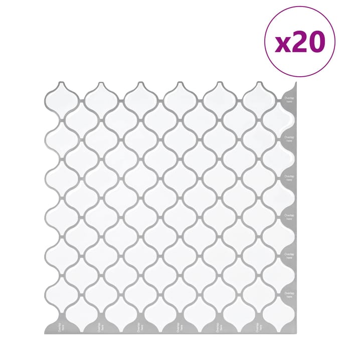 vidaXL - Lanturn - Tegel - 20 - st - Wit - 27 - x - 27 - cm - Polyurethaan - en - PET