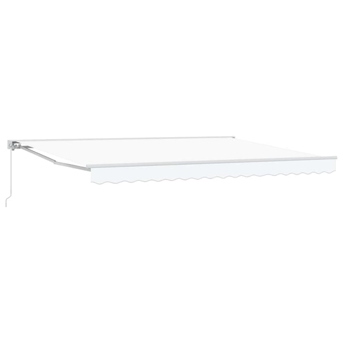 vidaXL - Handmatig - uitschuifbare - luifel - Wit - 4 - × - 3 - m