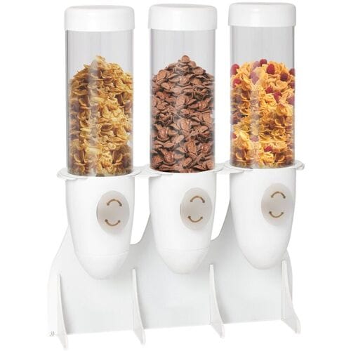 GGM Gastro Cerealienspender - dreifach -Ø 115mm - Weiß - Drehausgabe Wit