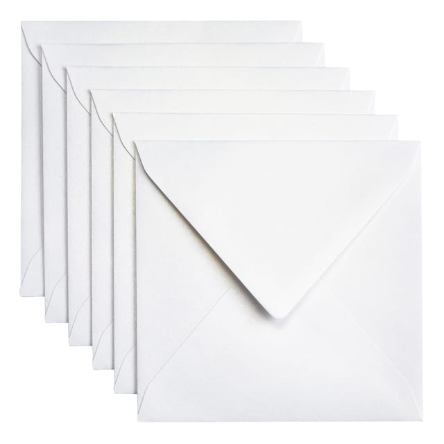 Papicolor Original Envelop Metallic Pearlwhite 6 stuks 140 x 140 mm