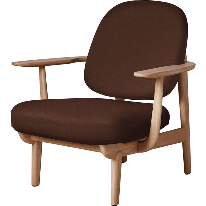 Fritz Hansen Fred Loungefauteuil - JH97 - donker oranje - eiken geolied