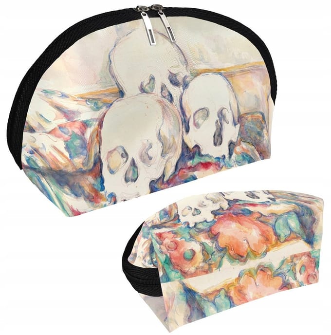 Stijlvolle Kosmetische Tas met Drie Schedels - Paul Cezanne Design