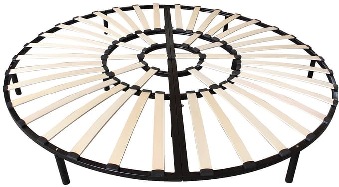 Vente-unique Ronde lattenbodem 220 x 220 cm