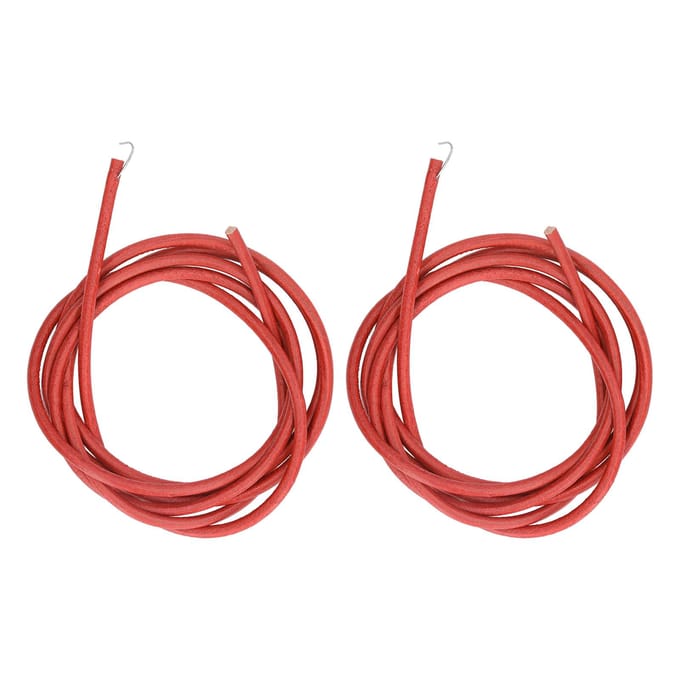 2 stuks Naaimachine Riem Slijtvast Knipbaar Lederen Naaimachine Riem met 5mm Dikke Haak red