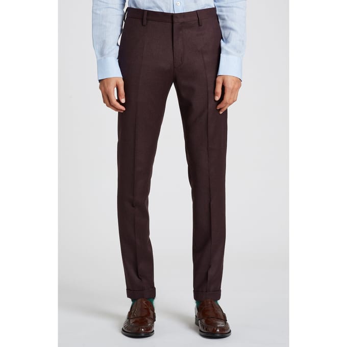 Paul Smith Trouser Very Dark Red Taglia: W28 | Pantaloni da completo Outlet | Uomo | Rosso