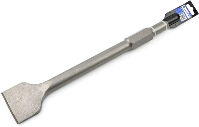 GEKO Platte beitel - 75x400 mm - Hex aansluiting - Voor elektrische sloophamer
