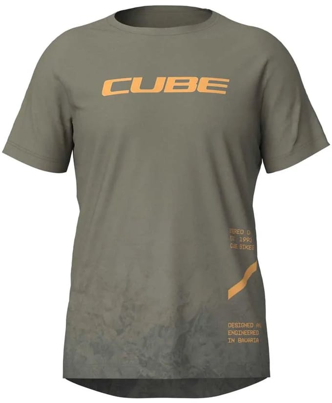 Cube Mtb Tm Korte Mouw Enduro Trui Groen XS Man