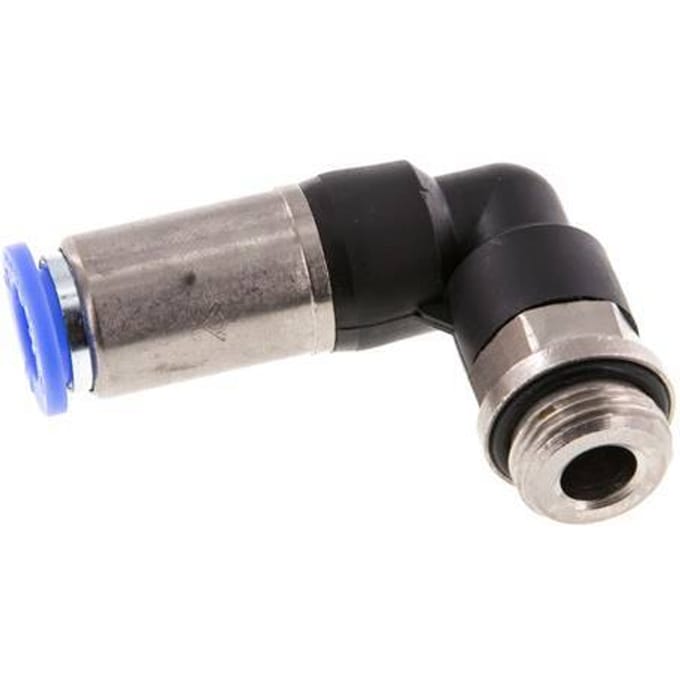 10mm & G3/8'' Zelfsluitende L-insteekkoppeling Vernikkeld messing/PBT buitendraad 0-10 bar