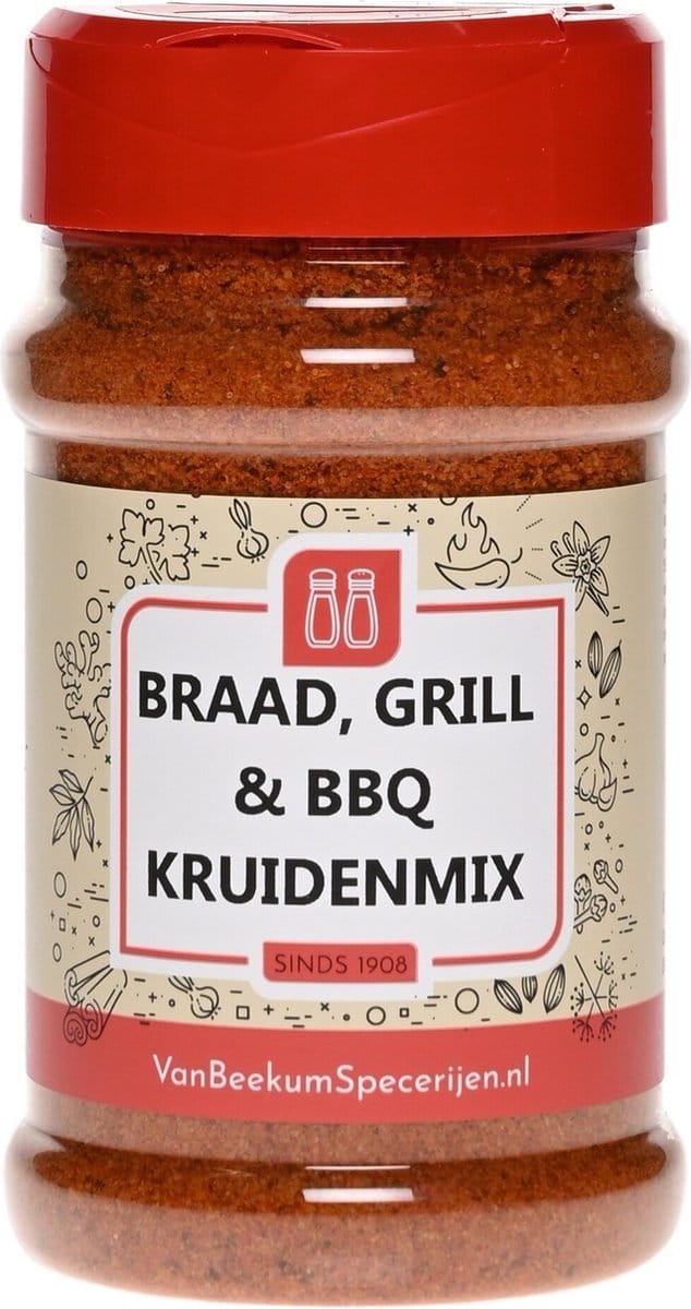 Van Beekum Specerijen - Braad, Grill & BBQ Kruidenmix - Strooibus 200 Gram
