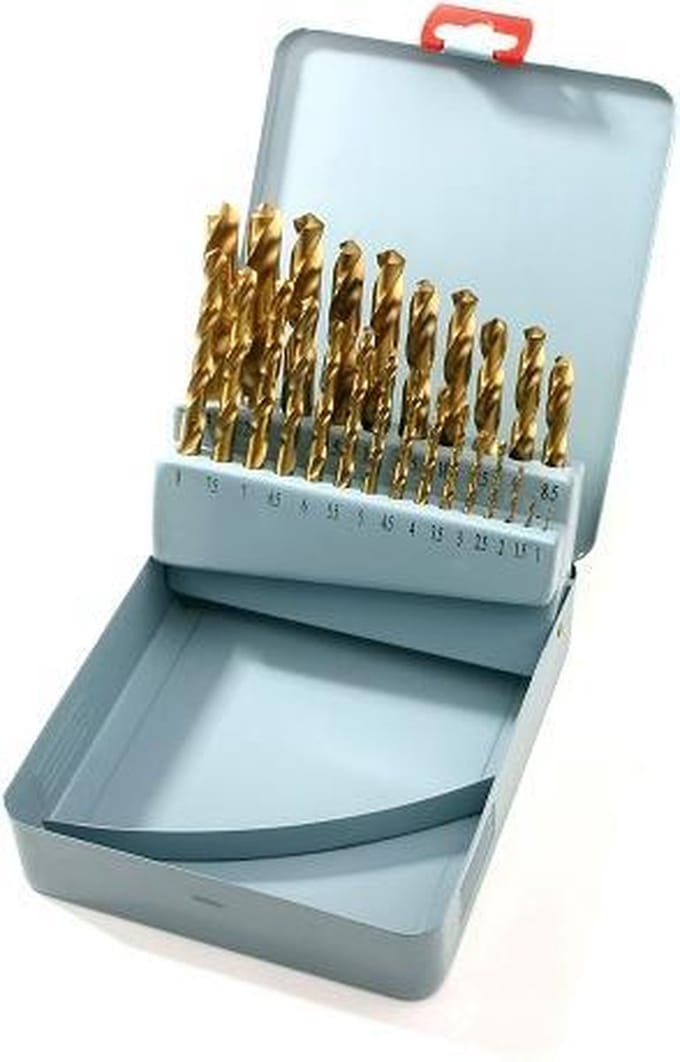 HBM HSS Tin Gecoate Borenset 1-13x0,5 mm voor Metaal