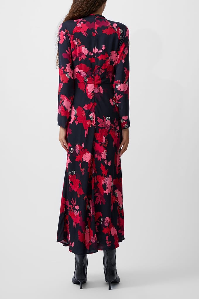 French Connection Foliage Chiara Tie Knot Nk Drs Blackout Multi Größe: 8 | Maxikleider Outlet | Damen | Schwarz