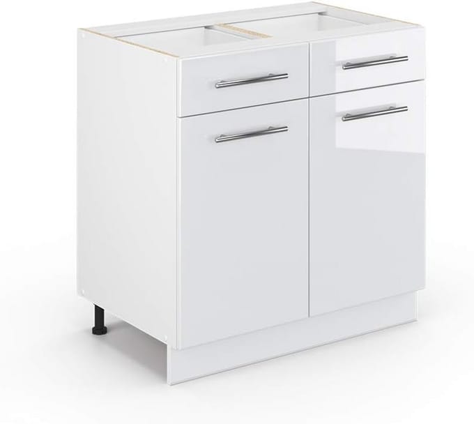 Keukenkast Ladekast 80 cm Wit Hoogglans Modulair Systeem
