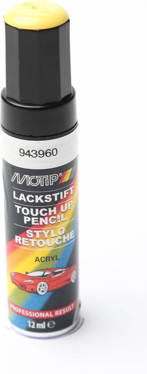 Motip 943960 - Auto lakstift - Geel - 12 ml