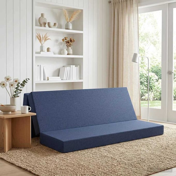 vidaXL - Vouwbare - Sofa - Bed - 180 - x - 67 - x - 45 - cm - Blauw