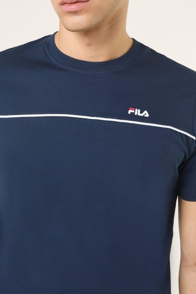 FILA Narnali Regular Blocked T-shirt Black Iris Taglia: M | Magliette basic Outlet | Uomo | Nero