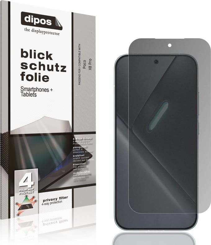 dipos – Matte Privacy Screenprotector geschikt voor Poco X8 Pro | Anti-Spy Beschermfolie