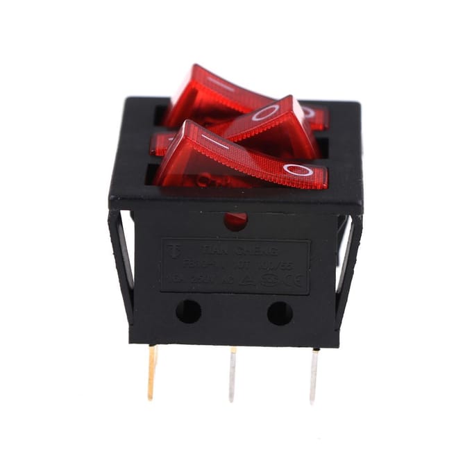 Kcd3 34*40 Grote Wipschakelaars met Rood Lampje Drie-Weg Schakelaar 9 Pin 2 Posities One Size