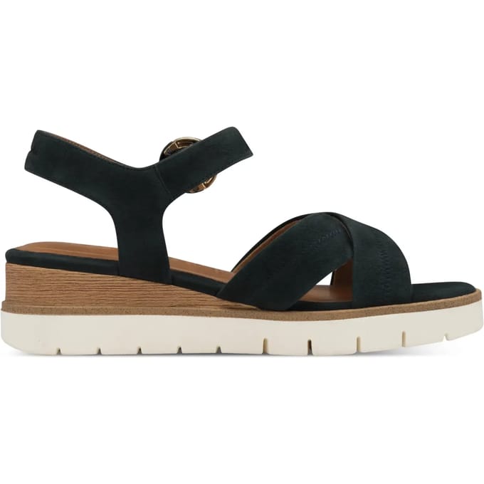 Tamaris Sandalen blauw Leer - Dames - Maat 37