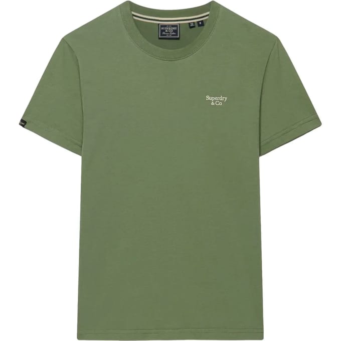 Superdry - Essential Serif Logo T-shirt Slanke Pasvorm - Heren - T-shirts