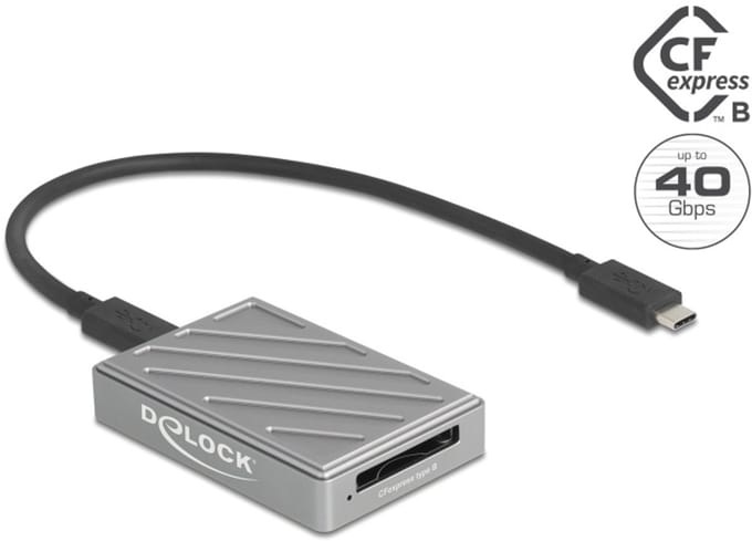 Delock 40 Gbps USB Type-C™ Card Reader for CFexpress type B memory cards