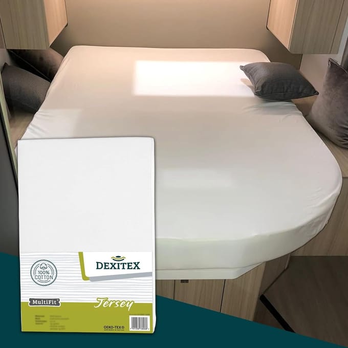 Dexitex Queensbed Jersey hoeslaken Wit