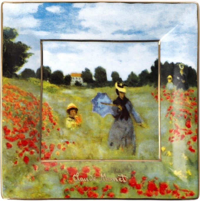 Goebel® - Claude Monet | Decoratieve Schaal "Papaver veld" | Porselein, 12cm