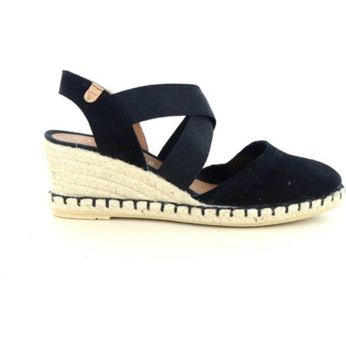 Verbenas Mila Sandalen Touwzool - Zwart - Maat 41