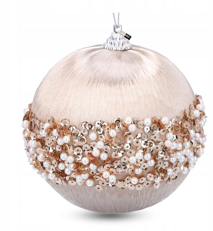 Onbreekbare kerstbal 10 cm beige - elegante decoratie