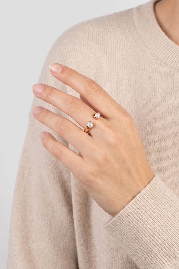 PURELEI Dewdrop Ring Rosegold Taglia: OS | Anelli Outlet | Donna | Rosa